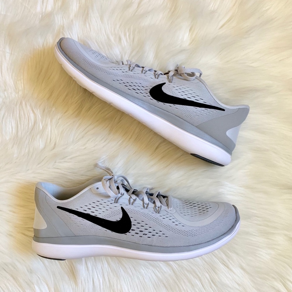 Nike Flex 2017 RN Pure Platinum/ Black Wolf Grey - Picture 5 of 8